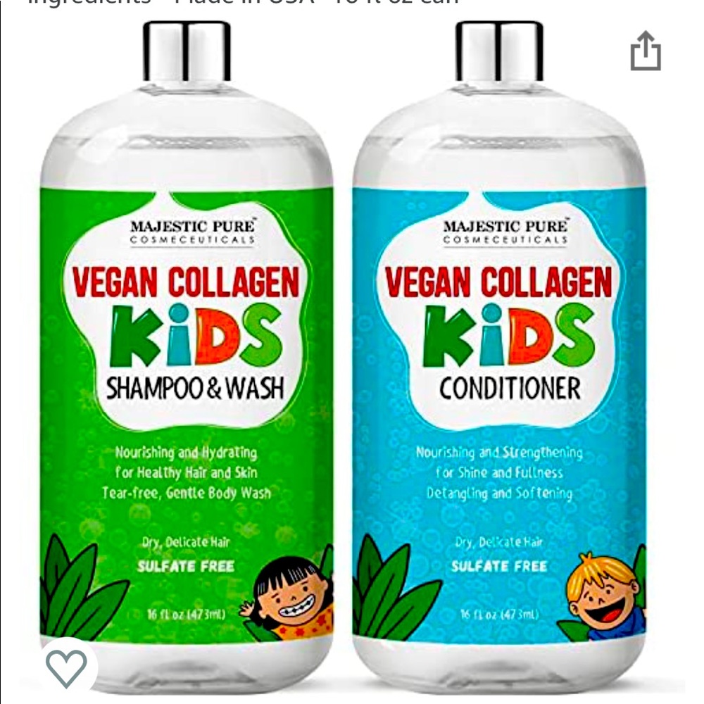 Vegan kids shampoo and conditioner